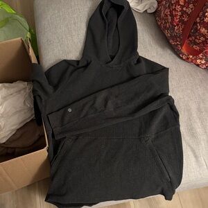 Lululemon Black Hooded Sweatshirt waffle